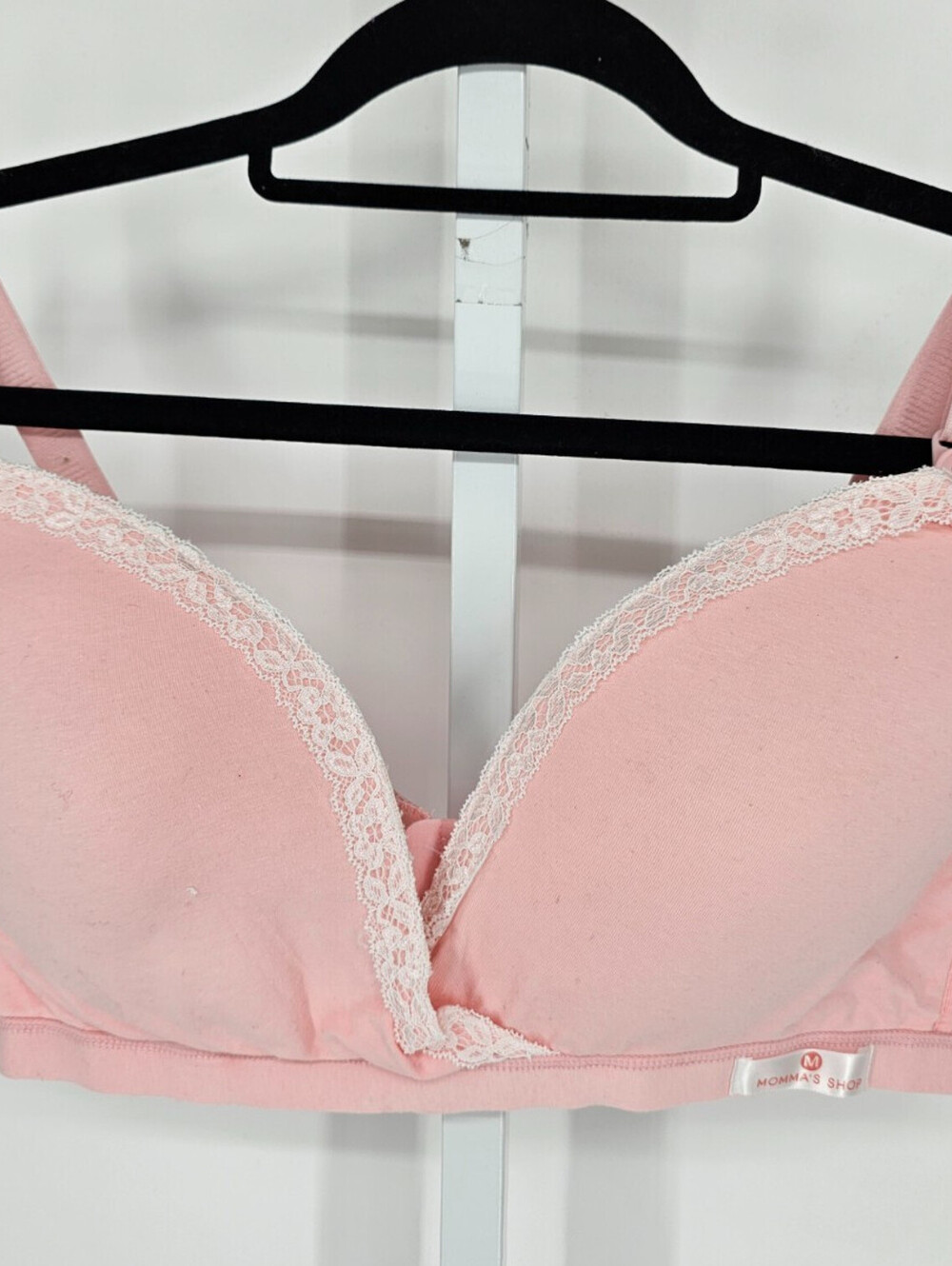 Mommas Shop Womens Sz XXL Padded Maternity Nursing Bra Light Pink